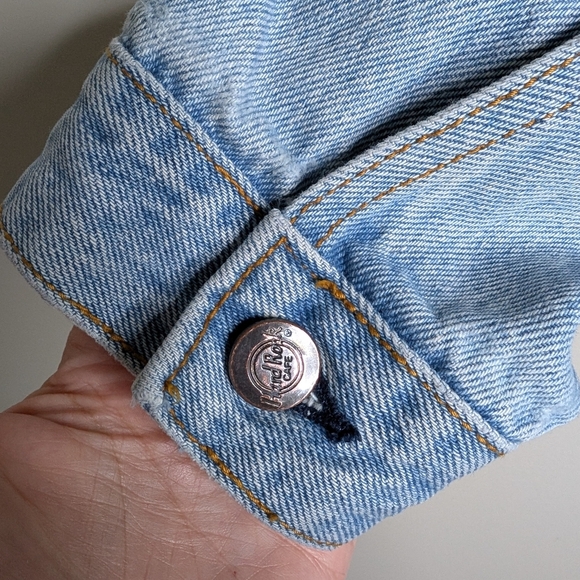 Hard Rock Cafe New York Vintage Denim Jacket sz L - Picture 5 of 9